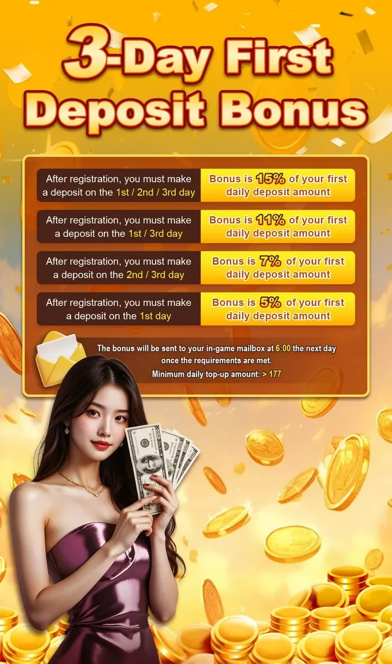 3-Day First Deposit Bonus
